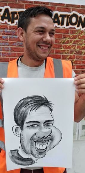 Amazon staff caricaturist