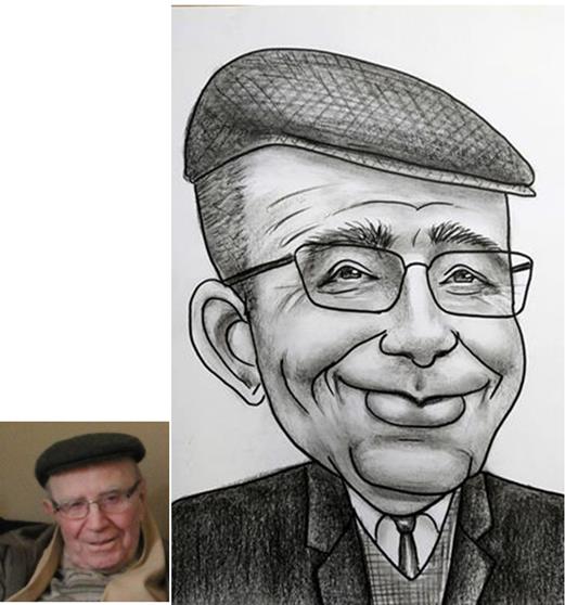 commissioned old man caricature