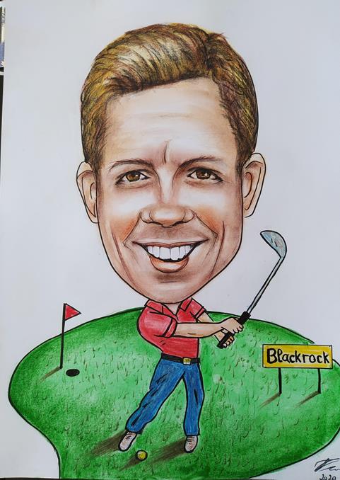 Golf commission caricature