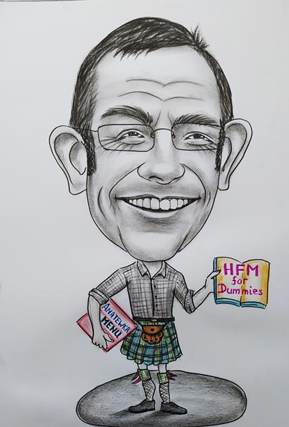 Kilt caricature from photograph