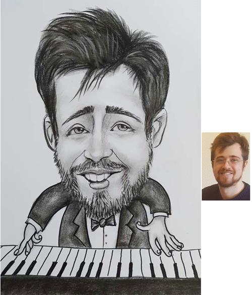 pianist cartoon from photo